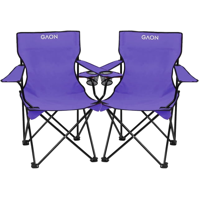 Sillas Camping y Playa Plegable Portatil para Exteriores 2 Piezas Morado Duralife