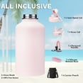 64oz Water Bottle with Straw Auto Spout Lid, Carrier Bag, Paracord