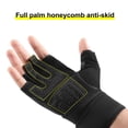 thumbnail image 3 of Tnobhg 1 Pair Ventilated Weight Lifting Gloves Fastener Tape Wrist Wrap Support Full Palm Protection Workout Gloves Anti-Slip Silicone Fitness Gloves, 3 of 7