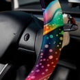 thumbnail image 5 of Starry Sky Frog Car Wheel Cover 14.5 Inch Printing PVC Leather Auto Accessories Steering Wheel Cover, 5 of 6