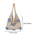 thumbnail image 2 of Bolso Ganchillo Hombro Flores Punto Mano Informal para Mujer () Azul, 2 of 7