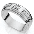 thumbnail image 2 of Pompeii 1/4 Ct Diamond Mens Wedding Band High Polished 7mm Ring (H/I,I1-I2), 2 of 4