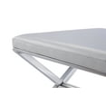 thumbnail image 5 of Pasargad Home Luxe Upholstered with stainless Steel Bench, White, 5 of 5