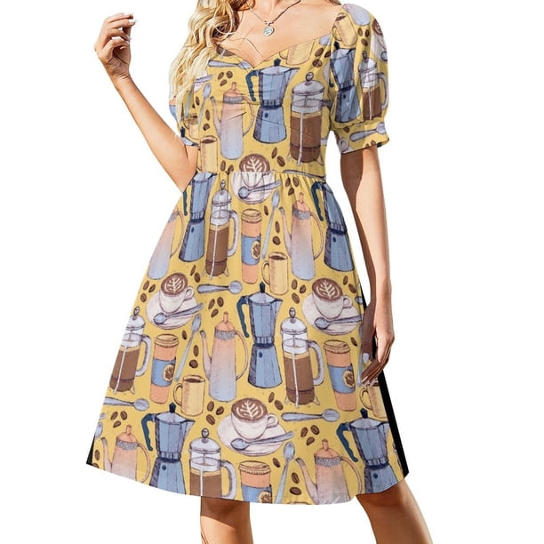 Vestido de manga corta Ropa de mujer Vestidos elegantes y chic para mujer Promoción Vestido largo para mujer Vestido