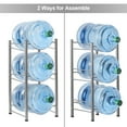 thumbnail image 3 of 5 Gallon Water Jug Holder Water Bottle Storage Rack, 3 Tiers, Silver, 3 of 8