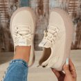 thumbnail image 6 of YLYL Women Knit Platform Sneakers Lace up No Slip Breathable Mesh Lightweight Casual Walking Shoes, 6 of 9