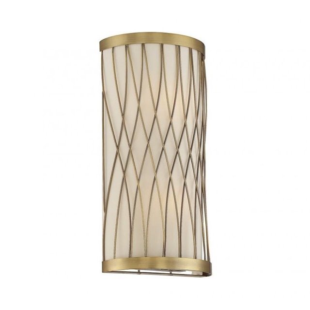 Savoy House Spinnaker 2 Light Sconce in Warm Brass