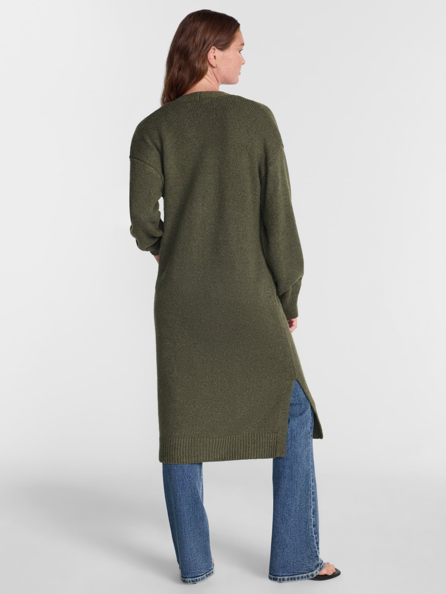 No Boundaries Open Front Duster Cardigan, Midweight, Women's and Women’s Plus XXS-4X