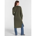thumbnail image 2 of No Boundaries Open Front Duster Cardigan, Midweight, Women's and Women’s Plus XXS-4X, 2 of 4