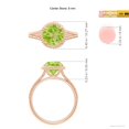 thumbnail image 4 of Angara Natural Peridot Ring - 2 ct Peridot Twist Rope Split Shank Ring in 14K Rose Gold for Women (Ring Size = 11.5), 4 of 8