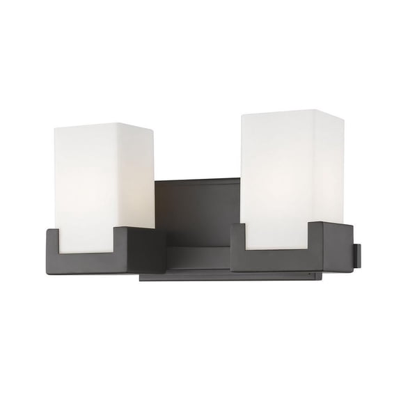 16W 2 Led Vanity Light Fixture in Fusion Style 13 inches Wide By 8 inches High-Bronze Finish Bailey Street Home 372-Bel-2568375
