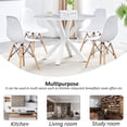 thumbnail image 6 of Holaki Modern 5 Piece Dining Table Set, 42" Faux Marble White Round Dining Table with 4 Wooden Legs Chairs, Kitchen Table and Chairs for Dining Room,Office, 6 of 6