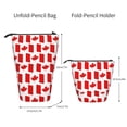 thumbnail image 2 of Lsque Canada Pattern Telescopic Pencil Bag Pen Holder Stationery Case, Stand-up Retractable Transformer Bag Organizer, 2 of 5