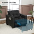 thumbnail image 5 of DURASPACE Futon Chair Bed Convertible Chair 3-in-1 Pull Out Sleeper Chair Beds for Living Room 1PC - Black Faux Leather, 5 of 5