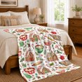 thumbnail image 6 of holiday cottage with decorative motif Bowls and decorative motif, Sweet Kitchen Pattern Cozy Flannel Blanket, Cheerful Holiday Art for decorative motif Lovers, 6 of 7