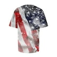 thumbnail image 3 of qipepei American Flag Shirt for Women 4th of July Outfits Patriotic T-Shirts Women's Summer Casual Crewneck Short Sleeve T-Shirts Flag Print Fit Basic Tops Tees Blouses, 3 of 5