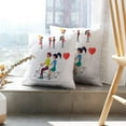 thumbnail image 6 of LALILO Throw Pillow Covers Love Bicycle With Red Balloon Shape Heart Red Cushion Cover 18" x 18", 2 Pack, 6 of 6
