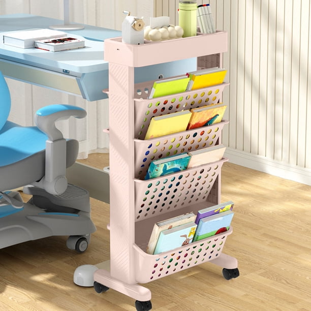 Movable Classroom Desk Book Storage Rack Trolley Multi-layer Stationery Storage Rack Books