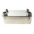 thumbnail image 2 of 20 Plates Exchanger Water Heater Water to Water Brazed Plate Heat Exchanger for Floor Heating Water Heating Snow Melting Stainless Steel, 2 of 8