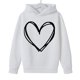thumbnail image 3 of Sudadera con capucha y estampado de corazón de San Valentín, sudadera de manga larga para niños y niñas, chaqueta para niñas de talla mediana y grande., 3 of 7