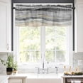 thumbnail image 5 of Abstract Grey Valances for Windows Gradient Beach Ocean Wave Oil Painting Rod Pocket Curtain Valance Window Treatment Short Curtains for Kitchen Living Room, 60"x18", 5 of 5