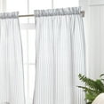 thumbnail image 5 of Martha Stewart Ticking Stripe Valance and Tier 3-Piece Set, Indigo, Indoor, Polyester, BCI Cotton, Adult, 5 of 12