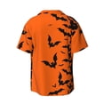 thumbnail image 5 of KLL Halloween Bats Print Men's Shirt Short Sleeve Button Down Summer Cuba Beach Shirts- Medium, 5 of 5