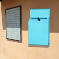 thumbnail image 1 of kurtrusly Style Flair Box Mailbox Bin Door Designed Drop Box Slots Metal Installation Postbox Simple Drop Box Mailbox Beige Blue, 1 of 7