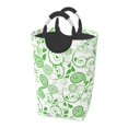 thumbnail image 1 of Retro Paisley Green Floral Rectangular Laundry Basket Organizer , Collapsible Folding Tall Clothes Hampers for Laundry With Handles, 1 of 6