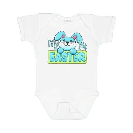 

Inktastic My First Easter Cuddly Blue Bunny Boys or Girls Baby Bodysuit