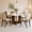 White, variant on Leovanni Modern 48" 5-Piece Solid Wood Dining Table Set with 4 Upholstered Chairs, Rectangular Kitchen & Dining Room Set, Gray
