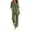 Green, variant on Women's Linen 2 Piece Outfits Short Sleeve Top Wide Leg Trouser Pants Suits Summer Casual Dressy Linen Sets Pink,3XL
