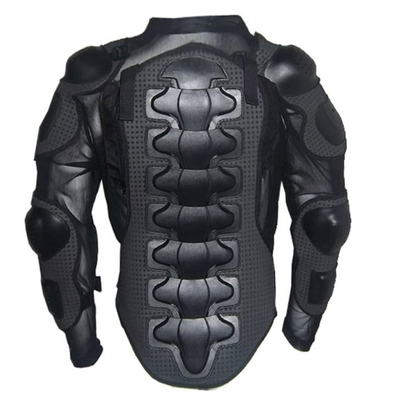Baberdicy Mens Tops Motorcycle Full Body Jacket Racing Spine Chest Protecto Coat Fleece Jacket Black
