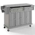 thumbnail image 4 of Crosley Furniture Wood Granite Top Kitchen Cart in Gray/Chrome, 4 of 8