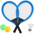 thumbnail image 1 of Juego de raqueta de bádminton de tenis, juguete de playa al aire libre 3 en 1 para 3 4 5 años (azul) JFHHH pequeña, 1 of 5