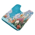 thumbnail image 3 of RMDQTR 2PCs Bathroom Rugs Set Plush Toilet Base Mat 16" × 24" Bath Mat and 20" × 24" U Shape Soft Rugs Non Slip Absorbent, 3 of 9