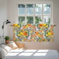 thumbnail image 3 of Orange Lemons Tier Curtains 36 Inch Length, Summer Botanical Pastoral Elegant Cafe Short Curtains for Bathroom Over Sink, Small Kitchen Curtain Light Filtering Tiered Drapes 2 Panels 27.5"Wx36"L, 3 of 8