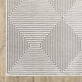 thumbnail image 6 of HomeRoots 507950 2 x 8 ft. Gray & White Geometric Power Loom Stain Resistant Runner Area Rug, 6 of 8