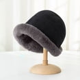 thumbnail image 2 of CSChome Plush Bucket Hat Women Winter Fisherman Hat - Faux Fur Decor Color Matching Windproof, 2 of 7