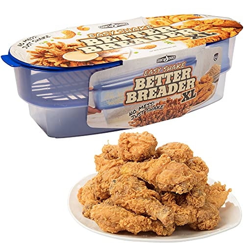 All-in-One Mess Free Breading Station Tray for at Home or On-the-Go Cooks Choice Original Better Breader Batter Bowl 2 Pack 