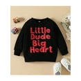thumbnail image 3 of Bagilaanoe Toddler Baby Girl Valentine's Day Sweatshirt Long Sleeve Letter Print Pullover 6M 12M 18M 24M 3T 4T Kids Loose Tee Tops, 3 of 8