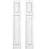 Cottage Style Raised Panel Shutters in White - Set of 2 (12 in. W x 1 in. D x 67 in. H (9.4 lbs.))