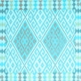 thumbnail image 1 of Ahgly Company Indoor Square Southwestern Light Blue Country Area Rugs, 7' Square, 1 of 4