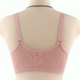thumbnail image 4 of Xmarks Plus Size Zip Up Front-Close Sports Bra Wirefree for Middle-aged Woman Pink 46/105, 4 of 5