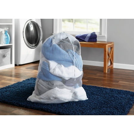 Mainstays Mesh Artic White Laundry Bag