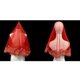 thumbnail image 2 of Granjero Gordo Velo de novia con corona de fénix y vestido tradicional chino Xiuhe semitransparente rojo, rojo C, 2 of 2