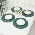 thumbnail image 7 of REGALWOVEN Set of 6 Placemats, Faux Leather Placemats for Kitchen Dining Table Decor Washable Heat Resistant Table Placemats Wipeable Table Mat Green 15x15in, 7 of 7