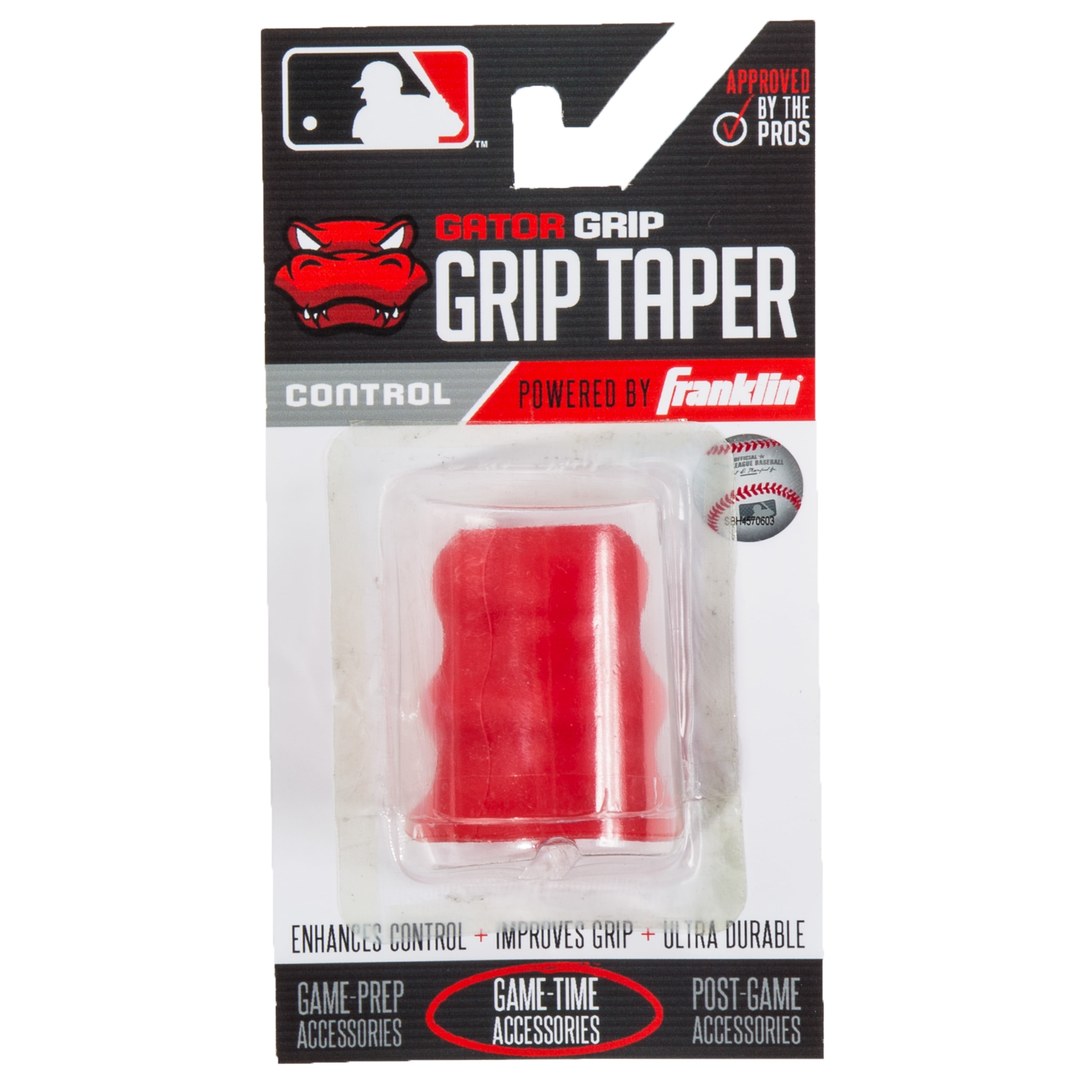 Franklin Sports MLB Gator Grip Baseball Bat Grip Taper Red