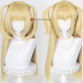 thumbnail image 2 of MisaMisa Wig Anime Death Note Golden Yellow Long Cosplay Wig Misa Amane Heat Resistant Hair Halloween Party Woman Wigs + Wig Cap heqiyong LED, 2 of 2