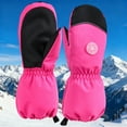thumbnail image 2 of LIZENG Toddler Insulated Ski Mittens Blue Winter Gloves for Kids Play & Outdoor Activities Kid Apparel Boy, 2 of 3